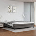 Pat box spring cu saltea, gri, 200x200 cm, piele ecologică - WALTI WALTI