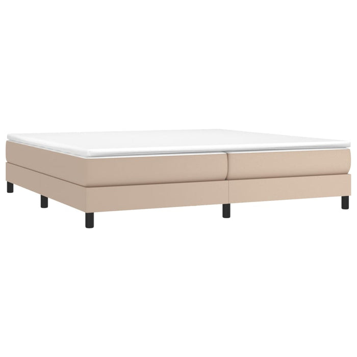 Pat continental cu saltea, cappuccino, 200x200 cm, piele eco WALTI