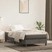 Pat box spring cu saltea, gri închis, 90x190 cm, catifea - WALTI WALTI