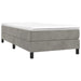 Pat box spring cu saltea, gri deschis, 90x200 cm, catifea - WALTI WALTI
