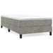 Pat box spring cu saltea, gri deschis, 100x200 cm, catifea - WALTI WALTI