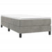 Pat box spring cu saltea, gri deschis, 100x200 cm, catifea - WALTI WALTI