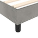 Pat box spring cu saltea, gri deschis, 100x200 cm, catifea - WALTI WALTI