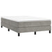Pat box spring cu saltea, gri deschis, 120x200 cm, catifea - WALTI WALTI