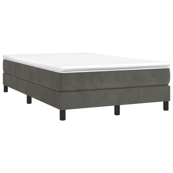 Pat box spring cu saltea, gri închis, 120x200 cm, catifea - WALTI WALTI
