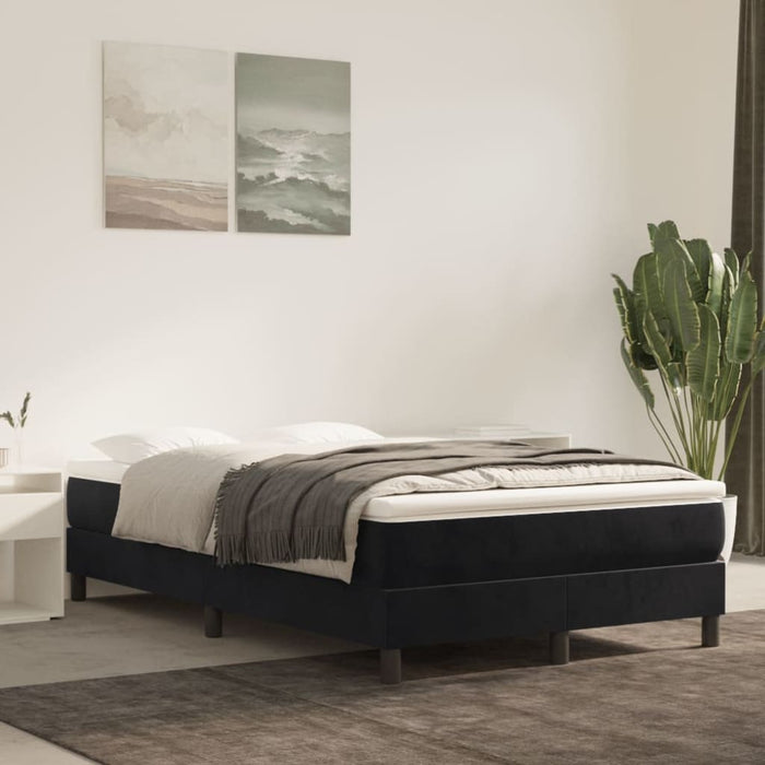 Pat box spring cu saltea, negru, 120x200 cm, catifea - WALTI WALTI