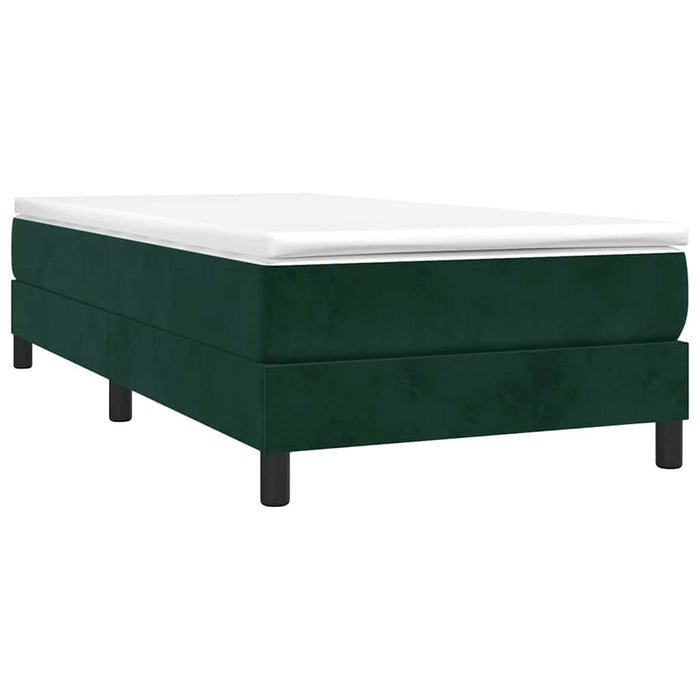 Pat box spring cu saltea, verde închis, 120x200 cm, catifea - WALTI WALTI