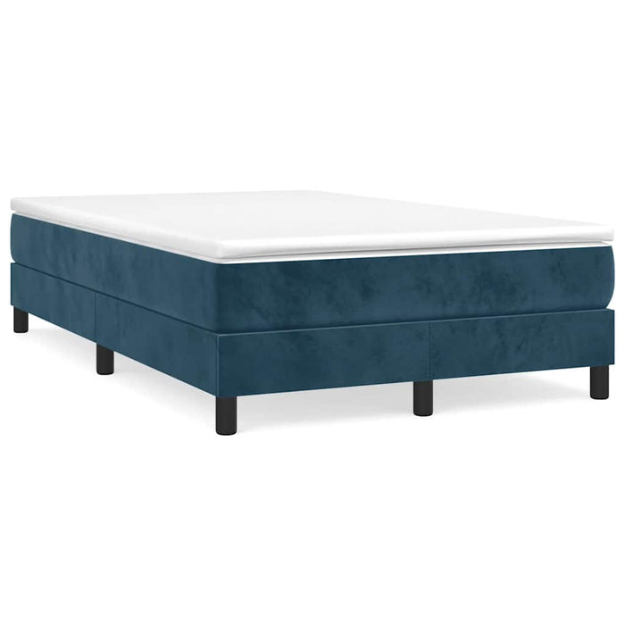 Pat box spring cu saltea, albastru închis, 120x200 cm, catifea - WALTI WALTI