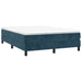 Pat box spring cu saltea, albastru închis, 140x190 cm, catifea - WALTI WALTI