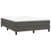 Pat box spring cu saltea, gri închis, 140x200 cm, catifea - WALTI WALTI