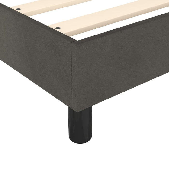 Pat box spring cu saltea, gri închis, 140x200 cm, catifea - WALTI WALTI