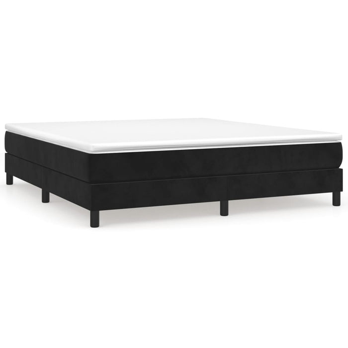 Pat box spring cu saltea, negru, 160x200 cm, catifea - WALTI WALTI