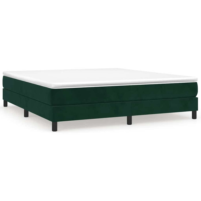Pat box spring cu saltea, verde închis, 160x200 cm, catifea - WALTI WALTI