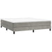 Pat box spring cu saltea, gri deschis, 180x200 cm, catifea - WALTI WALTI