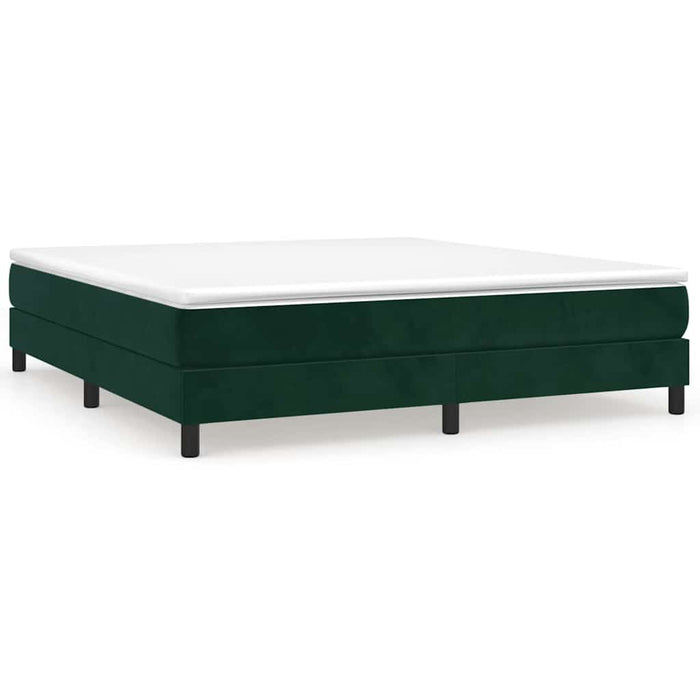 Pat box spring cu saltea, verde închis, 180x200 cm, catifea - WALTI WALTI
