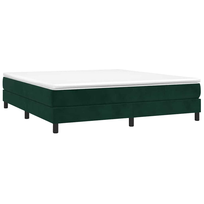 Pat box spring cu saltea, verde închis, 180x200 cm, catifea - WALTI WALTI