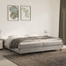 Pat box spring cu saltea, gri deschis, 200x200 cm, catifea - WALTI WALTI