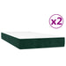 Pat box spring cu saltea, verde închis, 200x200 cm, catifea - WALTI WALTI