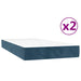 Pat box spring cu saltea, albastru închis, 200x200 cm, catifea - WALTI WALTI