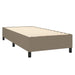 Pat box spring cu saltea, gri taupe, 80x200 cm, textil - WALTI WALTI