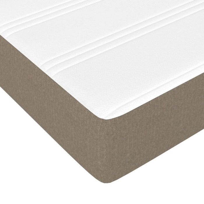 Pat box spring cu saltea, gri taupe, 80x200 cm, textil - WALTI WALTI