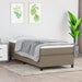 Pat box spring cu saltea, gri taupe, 80x200 cm, textil - WALTI WALTI