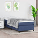 Pat box spring cu saltea, albastru, 80x200 cm, textil - WALTI WALTI
