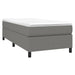 Pat box spring cu saltea, gri închis, 90x190 cm, textil - WALTI WALTI