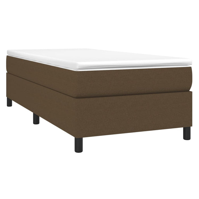 Pat box spring cu saltea, maro închis, 90x190 cm, textil - WALTI WALTI