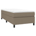 Pat box spring cu saltea, gri taupe, 90x190 cm, textil - WALTI WALTI