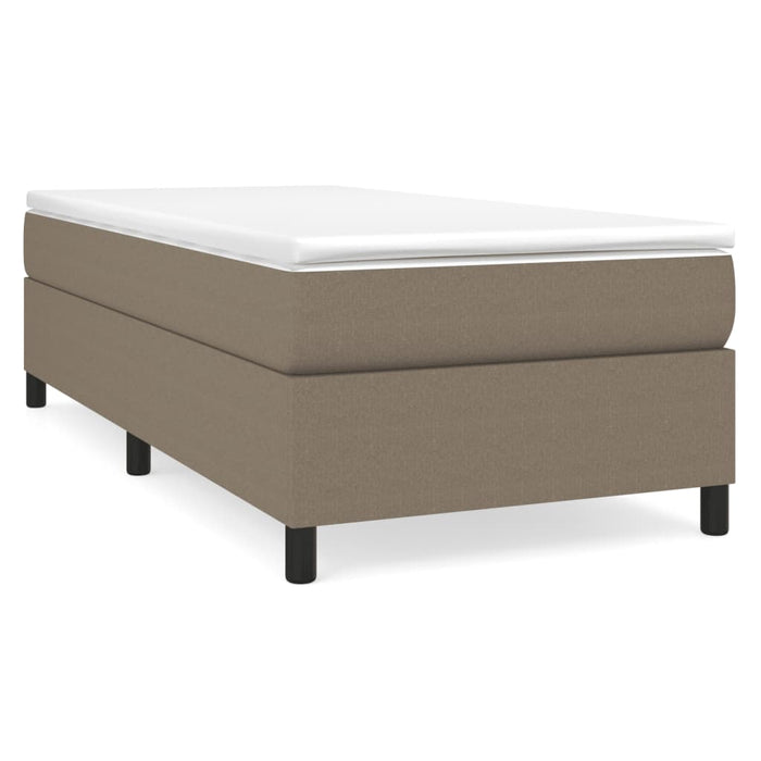 Pat box spring cu saltea, gri taupe, 90x200 cm, textil - WALTI WALTI