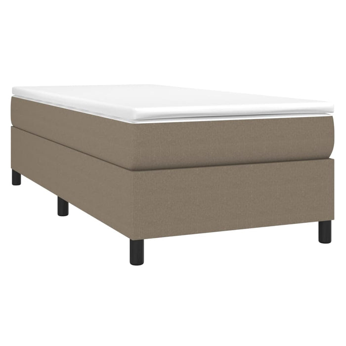 Pat box spring cu saltea, gri taupe, 90x200 cm, textil - WALTI WALTI
