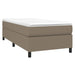 Pat box spring cu saltea, gri taupe, 90x200 cm, textil - WALTI WALTI