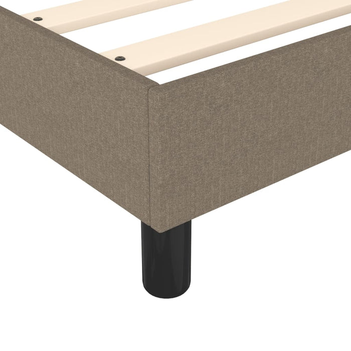 Pat box spring cu saltea, gri taupe, 90x200 cm, textil - WALTI WALTI