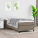 Pat box spring cu saltea, gri taupe, 90x200 cm, textil - WALTI WALTI