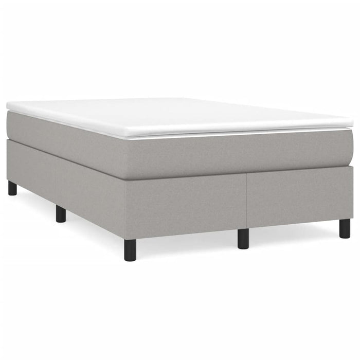Pat box spring cu saltea, gri deschis, 120x200 cm, textil - WALTI WALTI