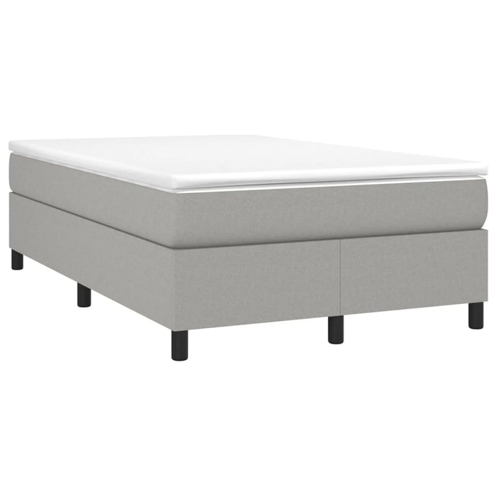 Pat box spring cu saltea, gri deschis, 120x200 cm, textil - WALTI WALTI