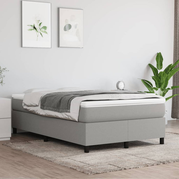 Pat box spring cu saltea, gri deschis, 120x200 cm, textil - WALTI WALTI