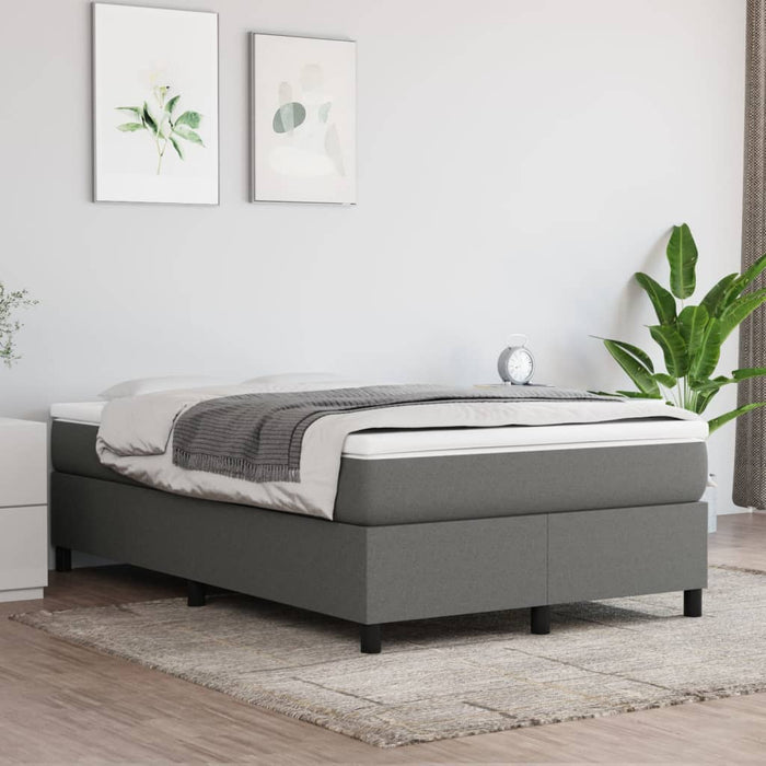 Pat box spring cu saltea, gri închis, 120x200 cm, textil - WALTI WALTI