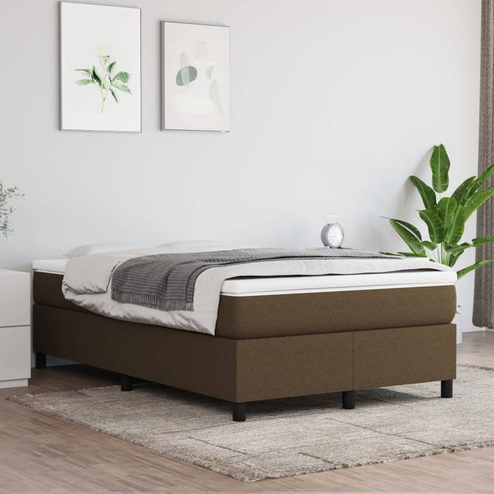 Pat box spring cu saltea, maro închis, 120x200 cm, textil - WALTI WALTI