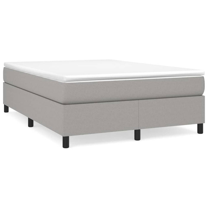 Pat box spring cu saltea, gri deschis, 140x190 cm, textil - WALTI WALTI
