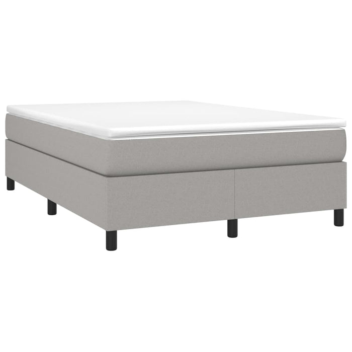 Pat box spring cu saltea, gri deschis, 140x190 cm, textil - WALTI WALTI