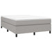 Pat box spring cu saltea, gri deschis, 140x190 cm, textil - WALTI WALTI