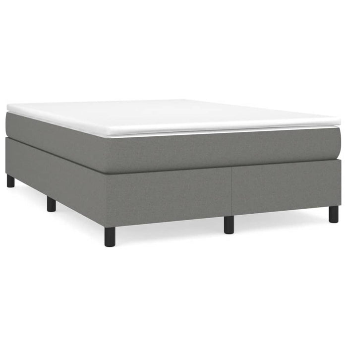 Pat box spring cu saltea, gri închis, 140x200 cm, textil - WALTI WALTI