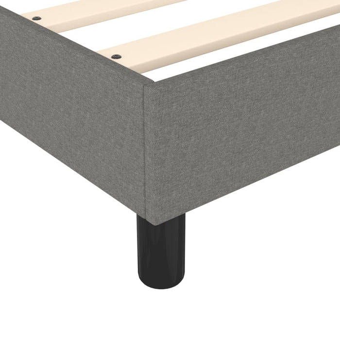 Pat box spring cu saltea, gri închis, 140x200 cm, textil - WALTI WALTI