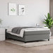 Pat box spring cu saltea, gri închis, 140x200 cm, textil - WALTI WALTI