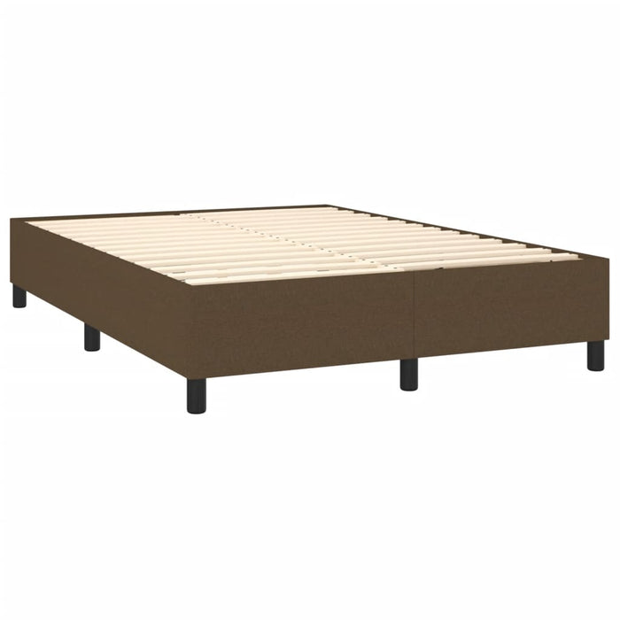 Pat continental cu saltea, maro închis, 140x200 cm, textil - WALTI WALTI