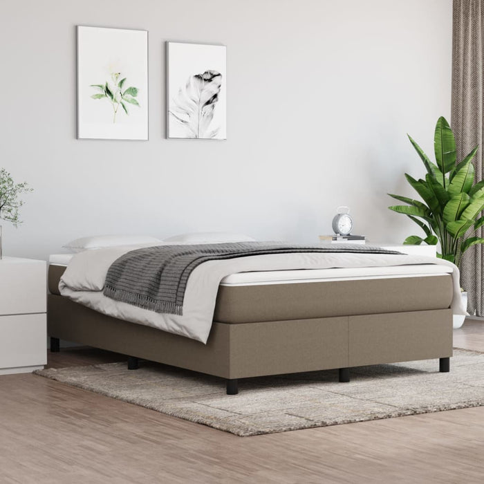 Pat continental cu saltea gri taupe 140x200 cm material textil - WALTI WALTI