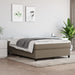 Pat continental cu saltea gri taupe 140x200 cm material textil - WALTI WALTI