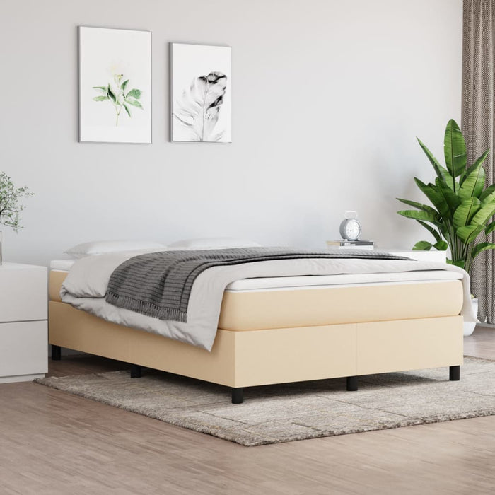 Pat continental cu saltea, crem, 140x200 cm, material textil - WALTI WALTI
